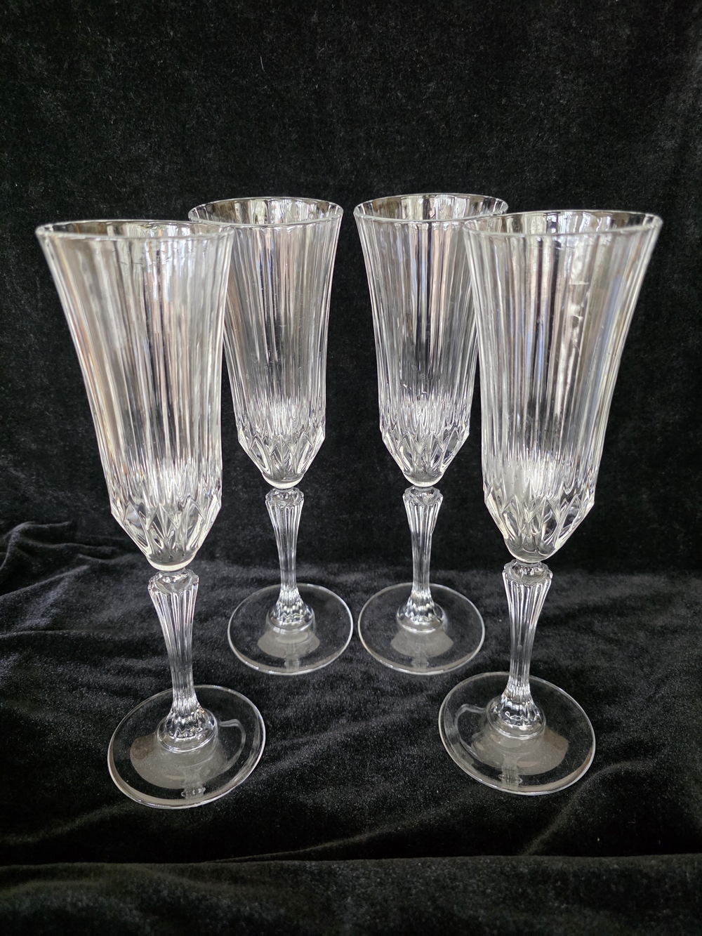 Adagio Elegant Clear Crystal Champagne Flute Set - 4-Pack